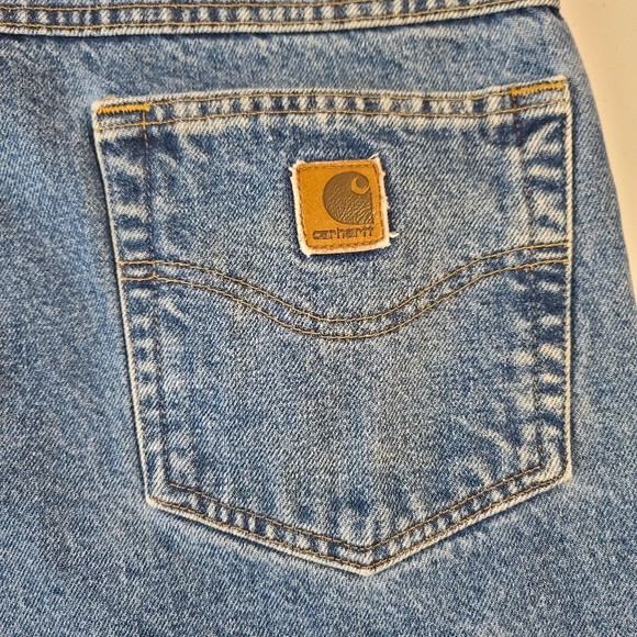 Carhartt Relaxed Fit Jeans Men's Size 46x32 Blue Denim Work - Picture 5 of 13